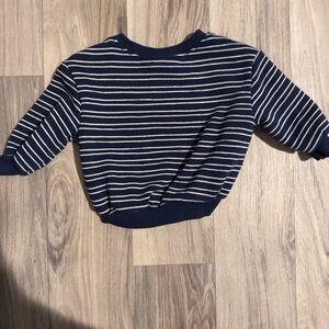 Old Navy Navy and White Striped Top